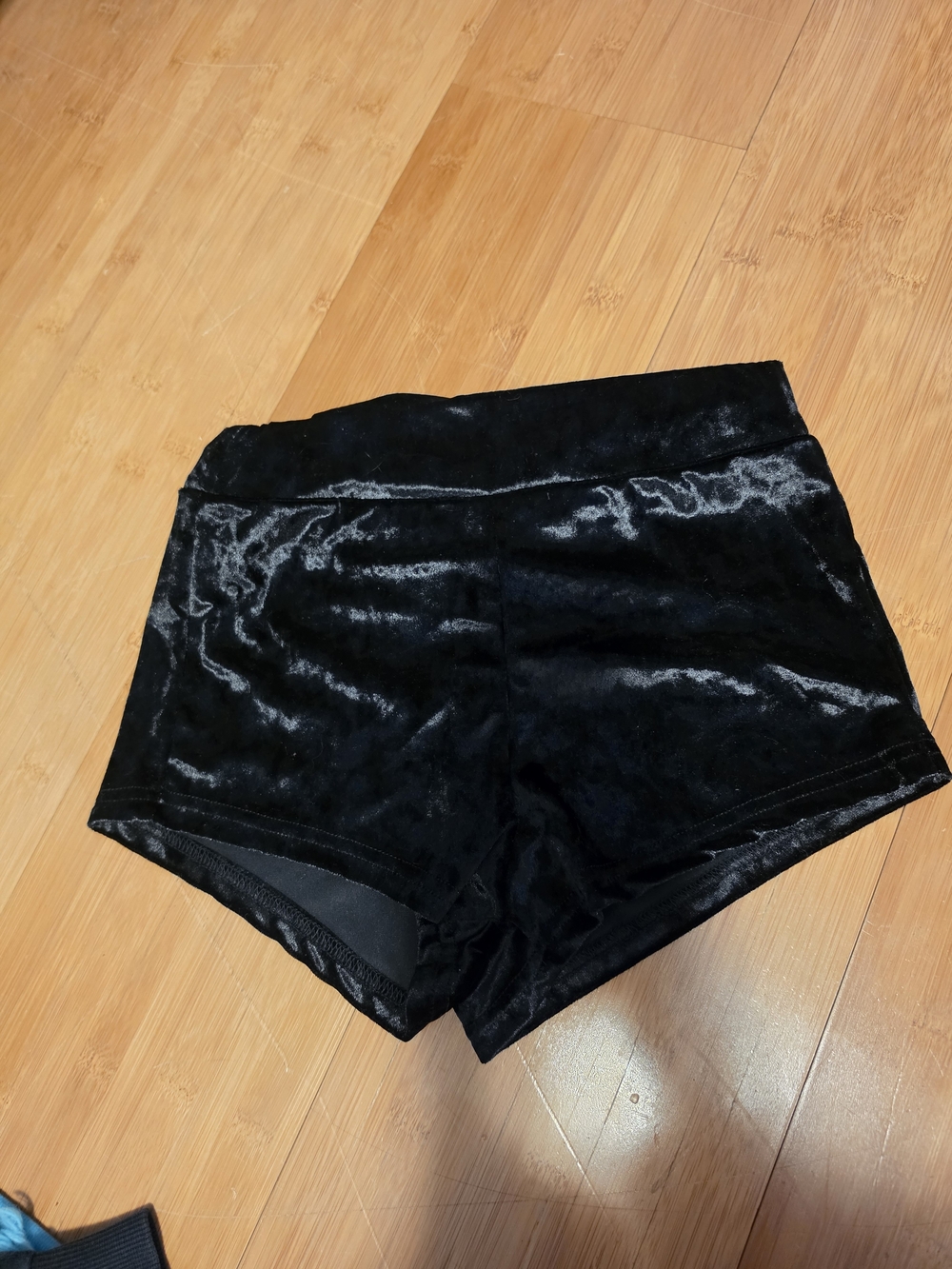 Black Velvet High-Waist Women’s Shorts